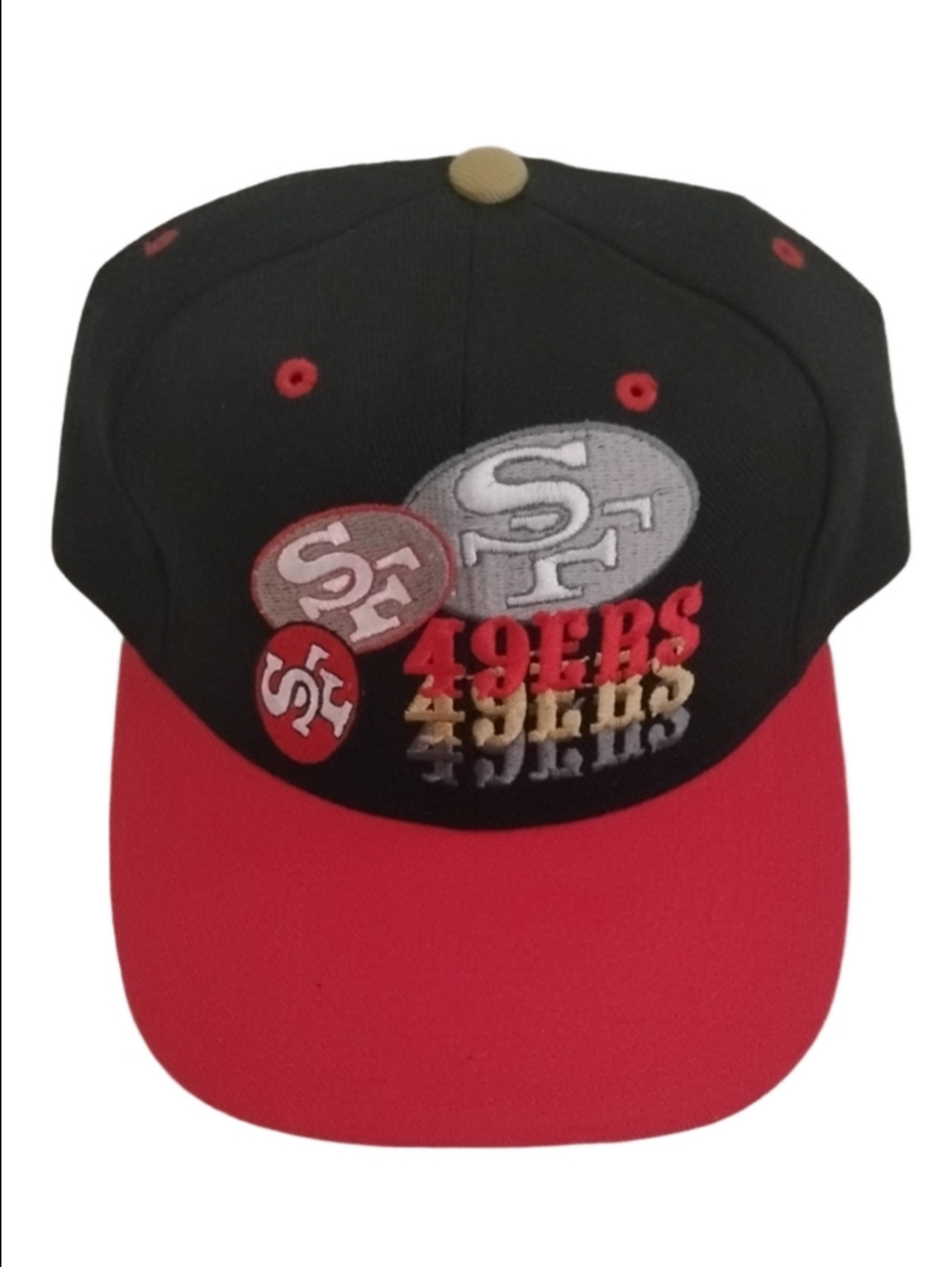 Pro Player Vintage 90s Black & Red SF 49ERS Embroidered Snapback